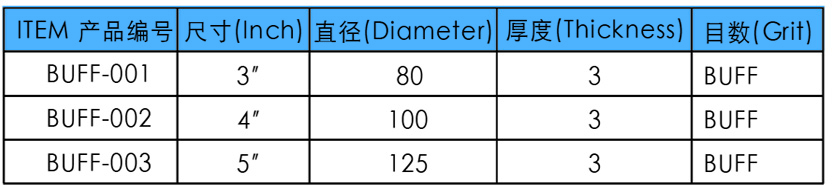 BUFF精抛光片参数